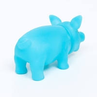 Игрушка пищащая "Маленький поросенок" для собак, 9 см, голубая Игрушка пищащая "Маленький поросенок" для собак, 9 см, голубая