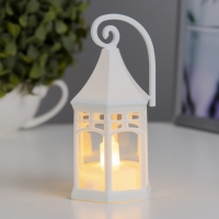 Ночник "Фонарь малый" LED от батареек 3хLR44 белый 6х6х14 см Ночник "Фонарь малый" LED от батареек 3хLR44 белый 6х6х14 см