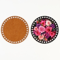 Донышки для вязания 2 в 1 &laquo;Букет цветов&raquo;, круг 15 см, хдф 3 мм