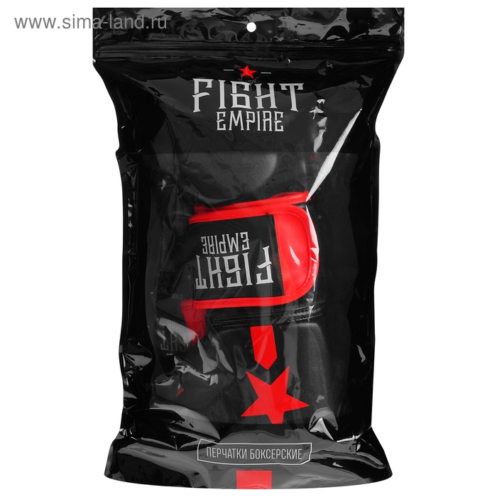Перчатки боксёрские FIGHT EMPIRE, 12 унций, цвет чёрный Перчатки боксёрские FIGHT EMPIRE, 12 унций, цвет чёрный