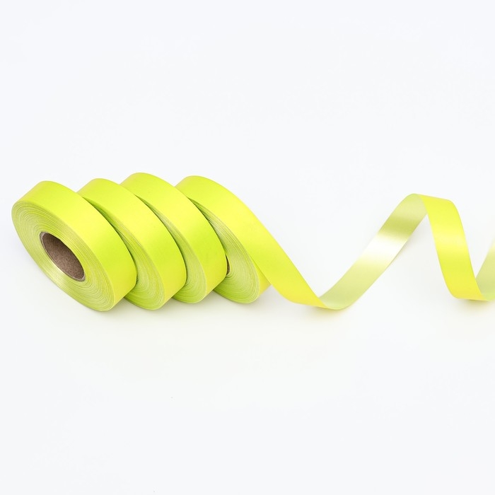 Лента полипропиленовая "Matte" для декора и подарков, лимонная, 2 см х 50 м