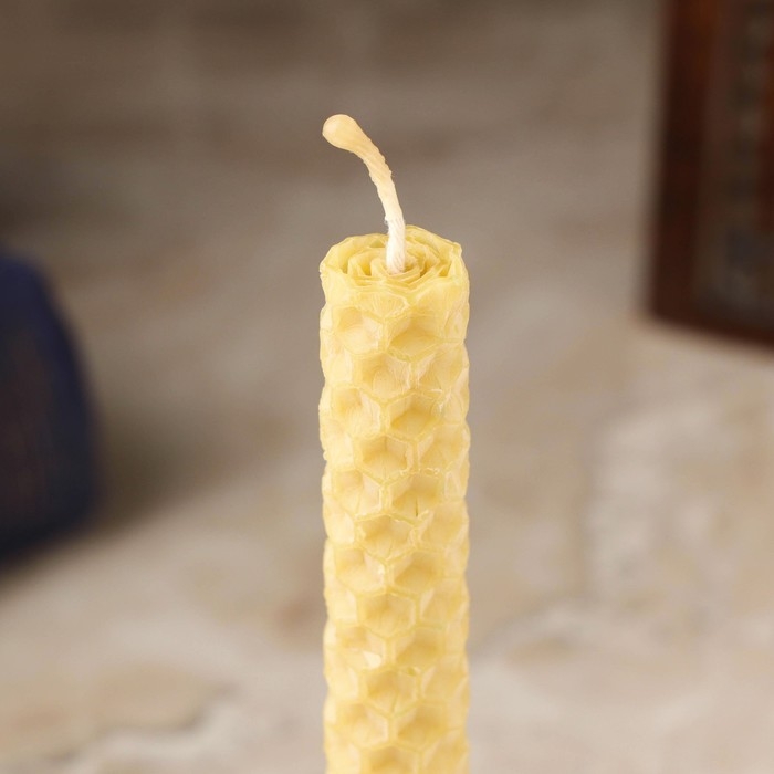 Свеча из вощины Свеча из вощины "Усиление силы воли" , 13х1,7 см, 1 ч, желтый