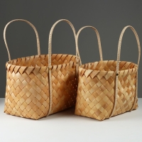 Набор корзин плетеных, 40x26xH24/45 см, 33x21xH23/41 см, 2 шт, секвойя Набор корзин плетеных, 40x26xH24/45 см, 33x21xH23/41 см, 2 шт, секвойя