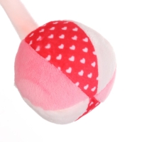 Растяжка - спираль с игрушками дуга на коляску / кроватку для малышей 0+ &laquo;Собачка Кути&raquo;, розовая, Крошка Я 3489