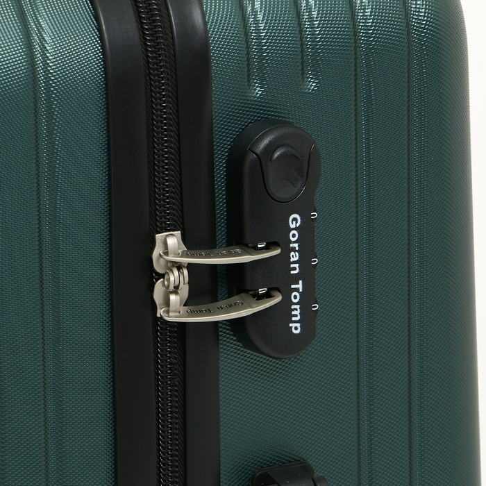 Чемодан средний 78 л (M), отдел на молнии, 4 колеса, цвет зелёный Чемодан средний 78 л (M), отдел на молнии, 4 колеса, цвет зелёный