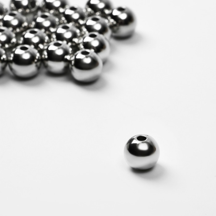 Бусина &laquo;Гематит&raquo; d=10 мм, (набор 10 г), цвет серебро