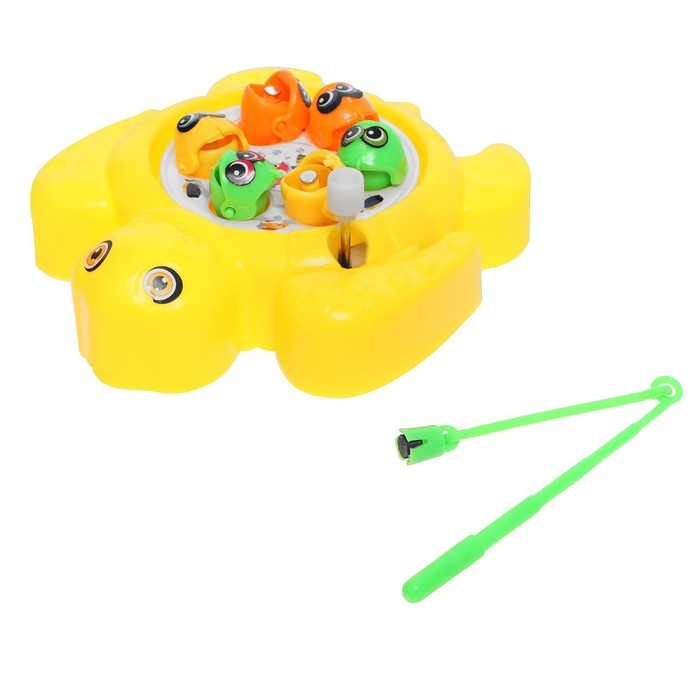 Рыбалка заводная «Черепашка», 6 рыбок, 1 удочка, МИКС Рыбалка заводная «Черепашка», 6 рыбок, 1 удочка, МИКС