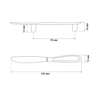 Ручка-скоба "Нож" CAPPIO RSC002, м/о 76 мм, цвет хром