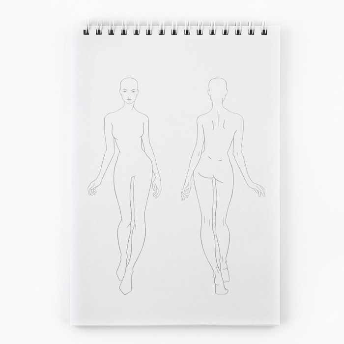 Скетчбук с шаблоном фигуры А5, 40 л Скетчбук с шаблоном фигуры А5, 40 л "Мечтай"