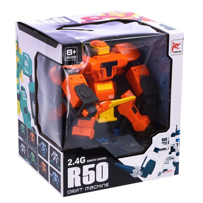 Робот радиоуправляемый &laquo;Дрифтер&raquo;, световые и звуковые эффекты, работает от батареек, цвет оранжевый