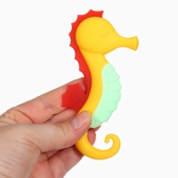 Прорезыватель силиконовый &laquo;Морской конёк&raquo;, цвет жёлтый, Крошка Я