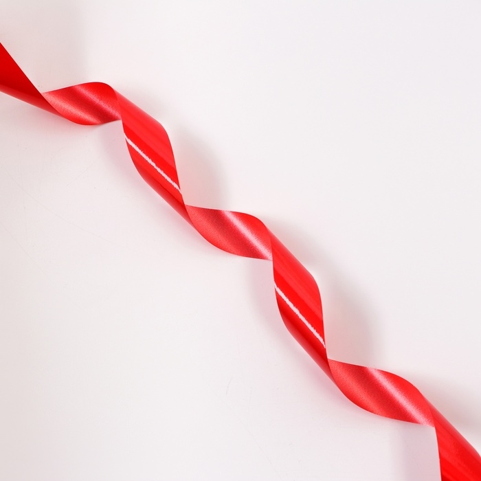 Лента для декора и подарков, "Глянец", красный, 2 см х 50 м