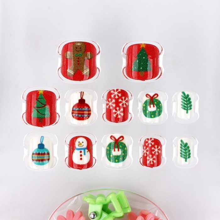 Детские накладные ногти &laquo;Ты чудесна&raquo;, 12 шт, набор с браслетом и заколками