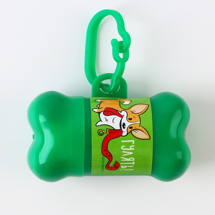 Контейнер с пакетами для уборки за собаками «Гулять» (рулон 15 шт) Контейнер с пакетами для уборки за собаками «Гулять» (рулон 15 шт)