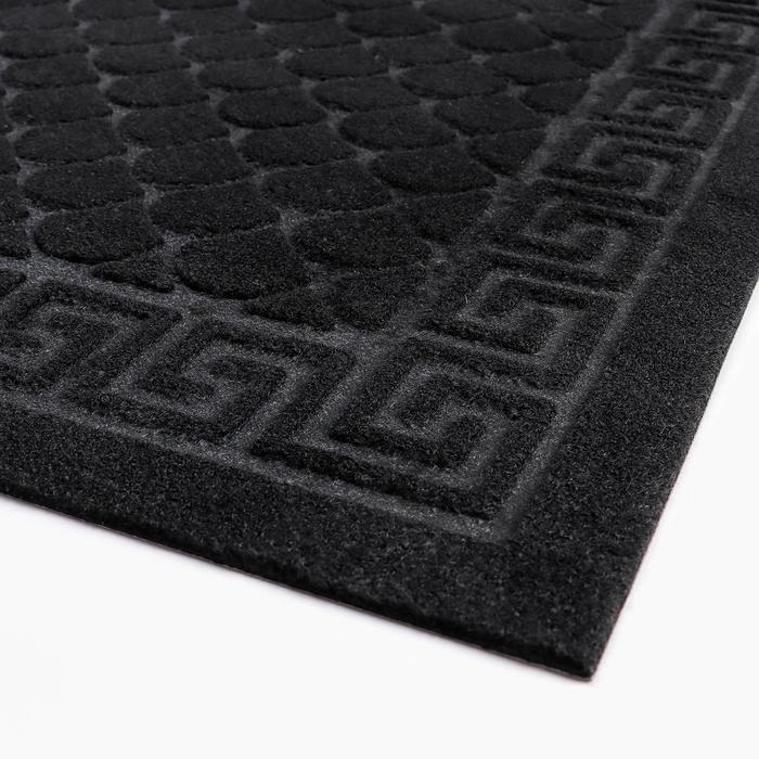 Коврик влаговпитывающий &laquo;Чешуйки&raquo;, 60&times;90 см, цвет чёрный