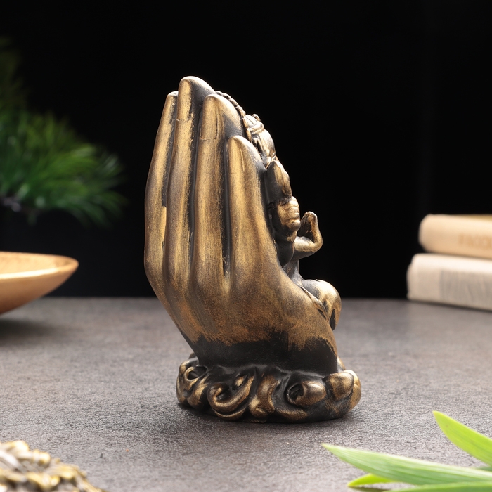 Сувенир Сувенир "Ганеш в ладони", гипсобетон, 13х8х7см