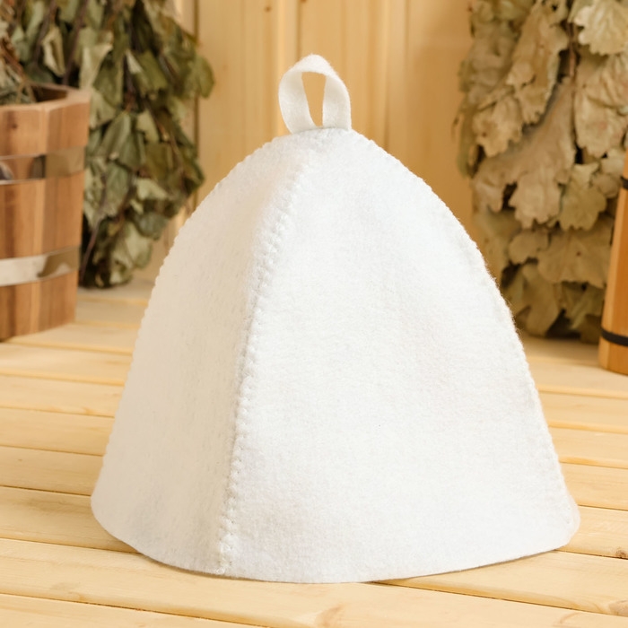 Шапка для бани Шапка для бани "Классическая" светлая,