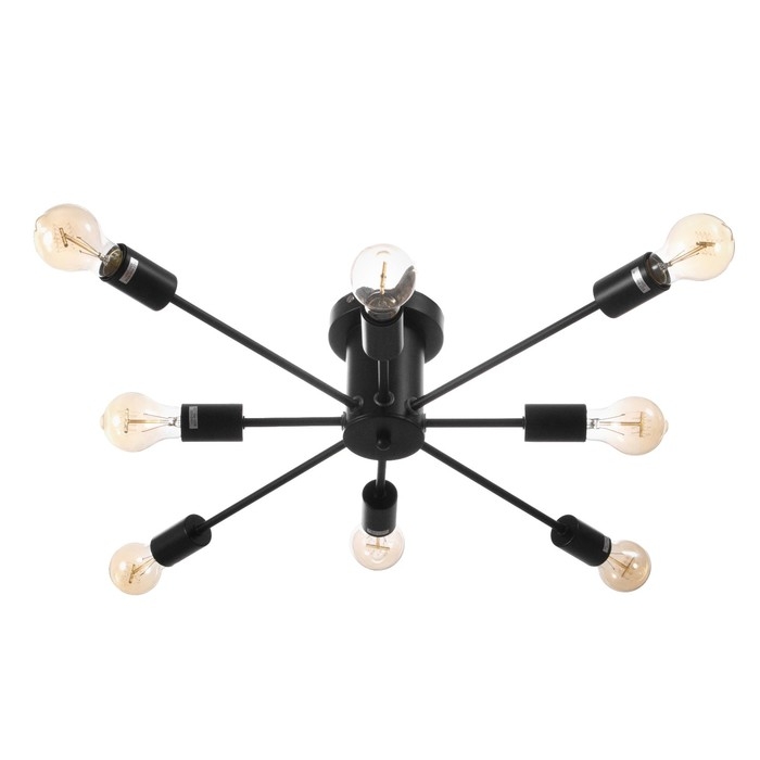 Люстра потолочная Люстра потолочная "Орион" 8х60Вт Е27 Цвет: Черный