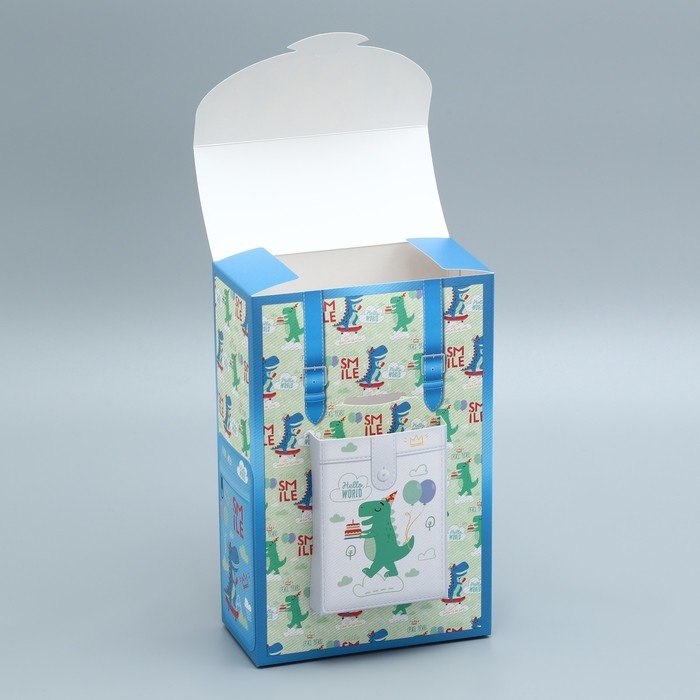 Коробка подарочная формовая, упаковка, &laquo;Динозаврик&raquo;, 14 х 22 х 7 см