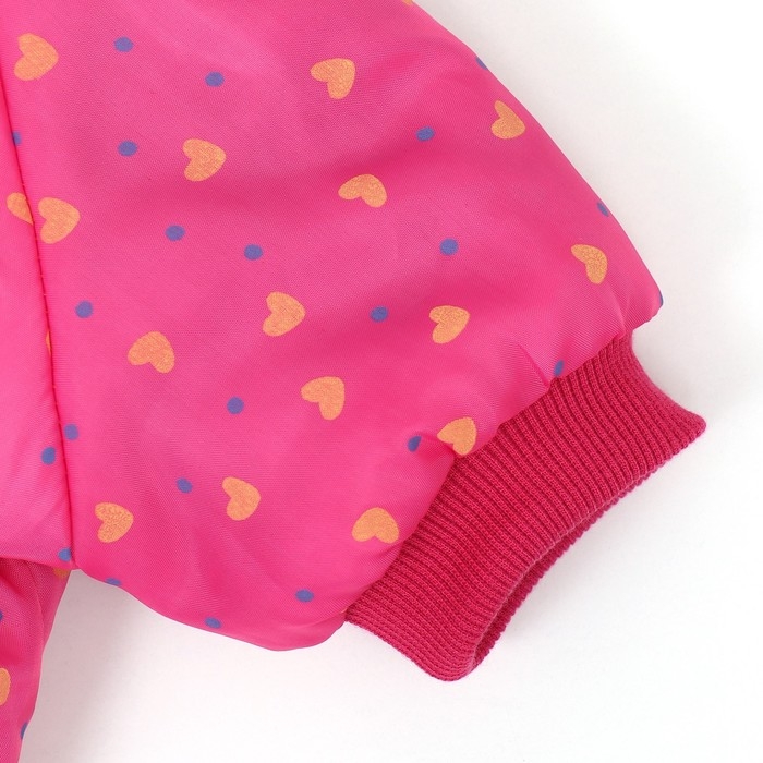 Комбинезон Комбинезон "нежный путь" на меховом подкладе, размер XL (ДС 40, ОШ 40, ОГ 50 см), розовый