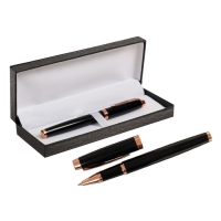 Ручка подарочная шариковая Calligrata, в кожзам футляре ПБ IM E, корпус черный с золотом Ручка подарочная шариковая Calligrata, в кожзам футляре ПБ IM E, корпус черный с золотом