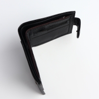 Портмоне мужское на кнопке, отдел для карт, монет, цвет чёрный Портмоне мужское на кнопке, отдел для карт, монет, цвет чёрный