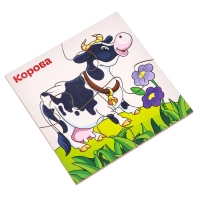 Развивающие пазлы из дерева &laquo;Домашние животные&raquo; элемент: 5х5 см