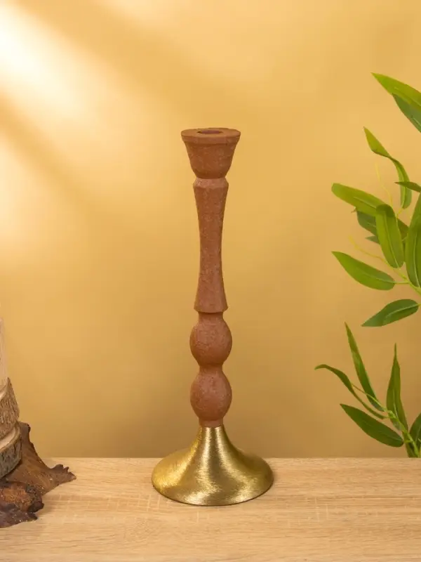 Подсвечник на 1 свечу "Бисквит" 10,5х10,5х30 см