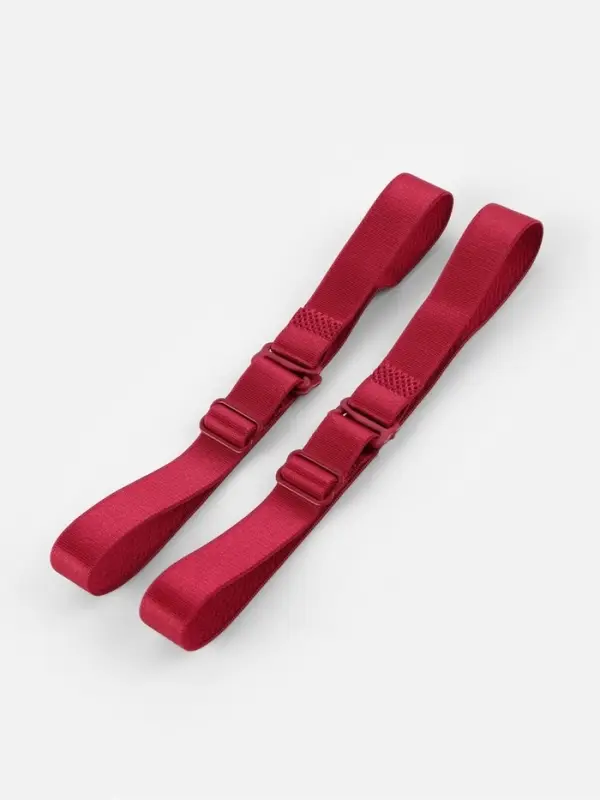 Лямки для бюстгальтера, текстильные, 1.5 см, 37 см, пара, бордовые