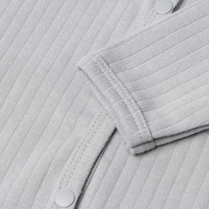 Боди с длинным рукавом, цвет серый, рост 62 см