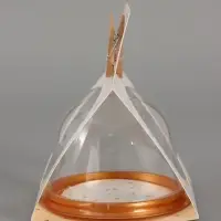 Коробка с куполом "Горошек бежевый" 11,5 х 12 х 15,5 см