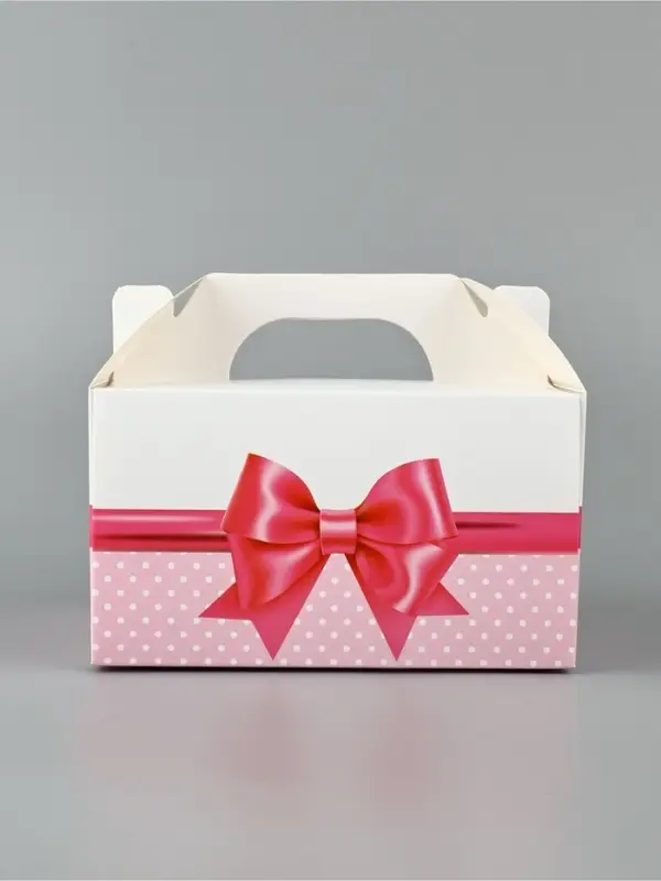 Упаковка для кондитерских изделий, под бенто - торт &laquo;Поздравляю&raquo;, 14&times;14&times;8 см