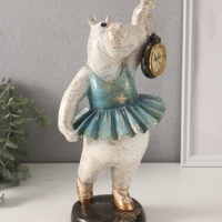 Сувенир полистоун с часами "Бегемот-балерина" 13,5х15х32,5 см Сувенир полистоун с часами "Бегемот-балерина" 13,5х15х32,5 см