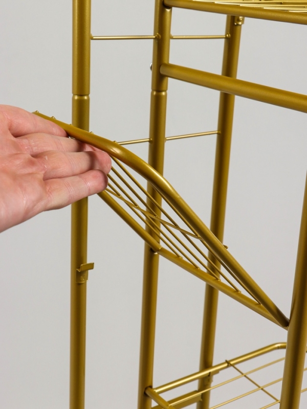 Подставка для цветов Greengo, 7 полок, 43 &times; 22 &times; 126 см, напольная, металл, цвет золотой