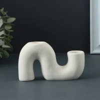 Подсвечник "Жасмин" белый, 13х3,5х7,5см Подсвечник "Жасмин" белый, 13х3,5х7,5см