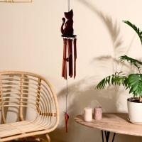 Музыка ветра &laquo;Кошечка&raquo;, 44&times;8&times;8 см, бамбук