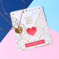 Кулоны &laquo;Неразлучники&raquo; best friends, сердце, цвет чернёное золото, 40 см