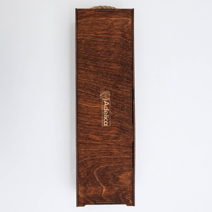 Ящик для вина Adelica «Пьемонт», 34×10,5×10,2 см, цвет тёмный шоколад Ящик для вина Adelica «Пьемонт», 34×10,5×10,2 см, цвет тёмный шоколад