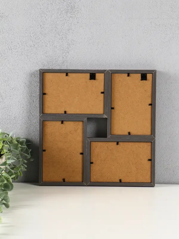 Фоторамка МДФ, стекло на 4 фото 10х15 "День и ночь" 28,5х28,5х2,2 см