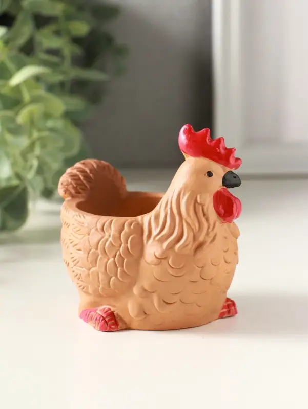 Подставка для мелочей &laquo;Курица&raquo; 8&times;9&times;6 см, мультиколор, гипс