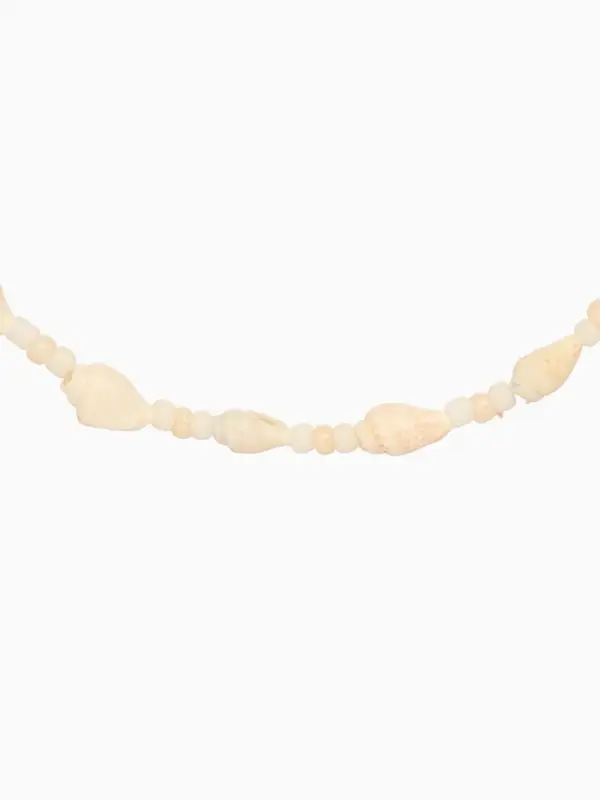 Браслет на ногу, анклет, длина 20 см, белый