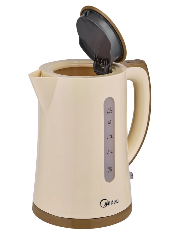 Чайник электрический MK-8091, пластик, 1.7 л,фильтр, бежевый
