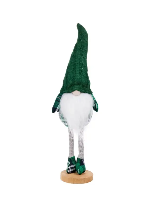 Фигура текстиль &laquo;Гном в зелёном&raquo; 54 см, 1 LED, от батареек AG13&times;3, свечение тёплое белое