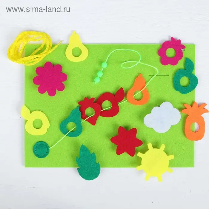 Коврик из фетра развивающий &laquo;Накорми гусеницу&raquo;