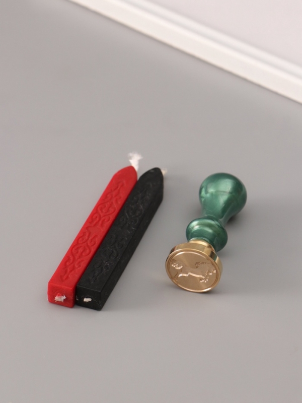 Сургучный набор "Конь" печать, ручка, сургуч 12,5х10х3,6 см