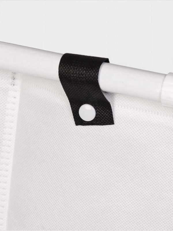 Корзина для белья складная 28х39х95 см, цвет черный, белый