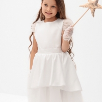 Платье нарядное детское KAFTAN, р.30 (98-104 см), белый