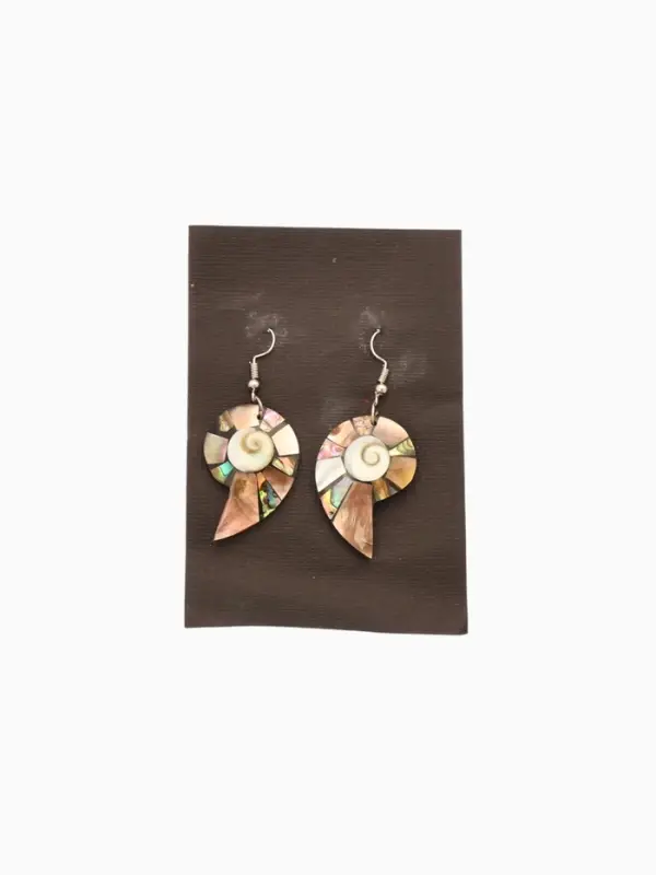 Серьги "Морская ракушка" ракушка 5,5х2 см
