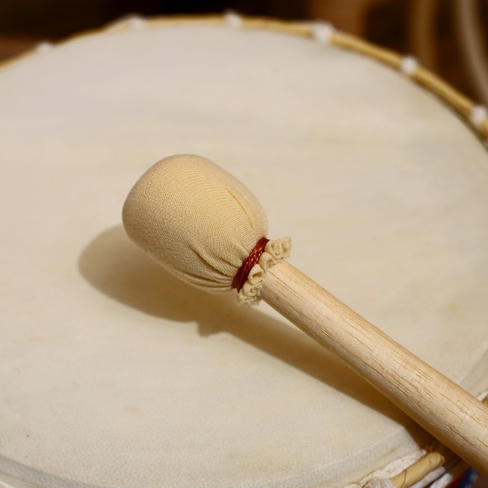 Сувенирный музыкальный инструмент "Бубен" 22х22х8 см МИКС