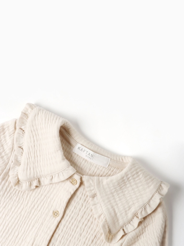 Рубашка для девочки KAFTAN р.28 (86-92 см), молочный